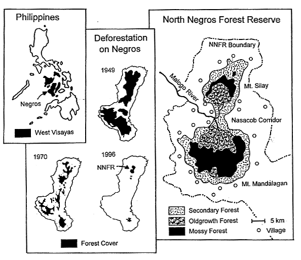 Map Negros,West Philippines